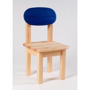 Židle OVÁL dětská - opěradlo modré