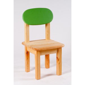 Židle OVÁL dětská - opěradlo zelené