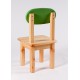 Židle Ovál - dřevěná dětská - opěradlo zelené